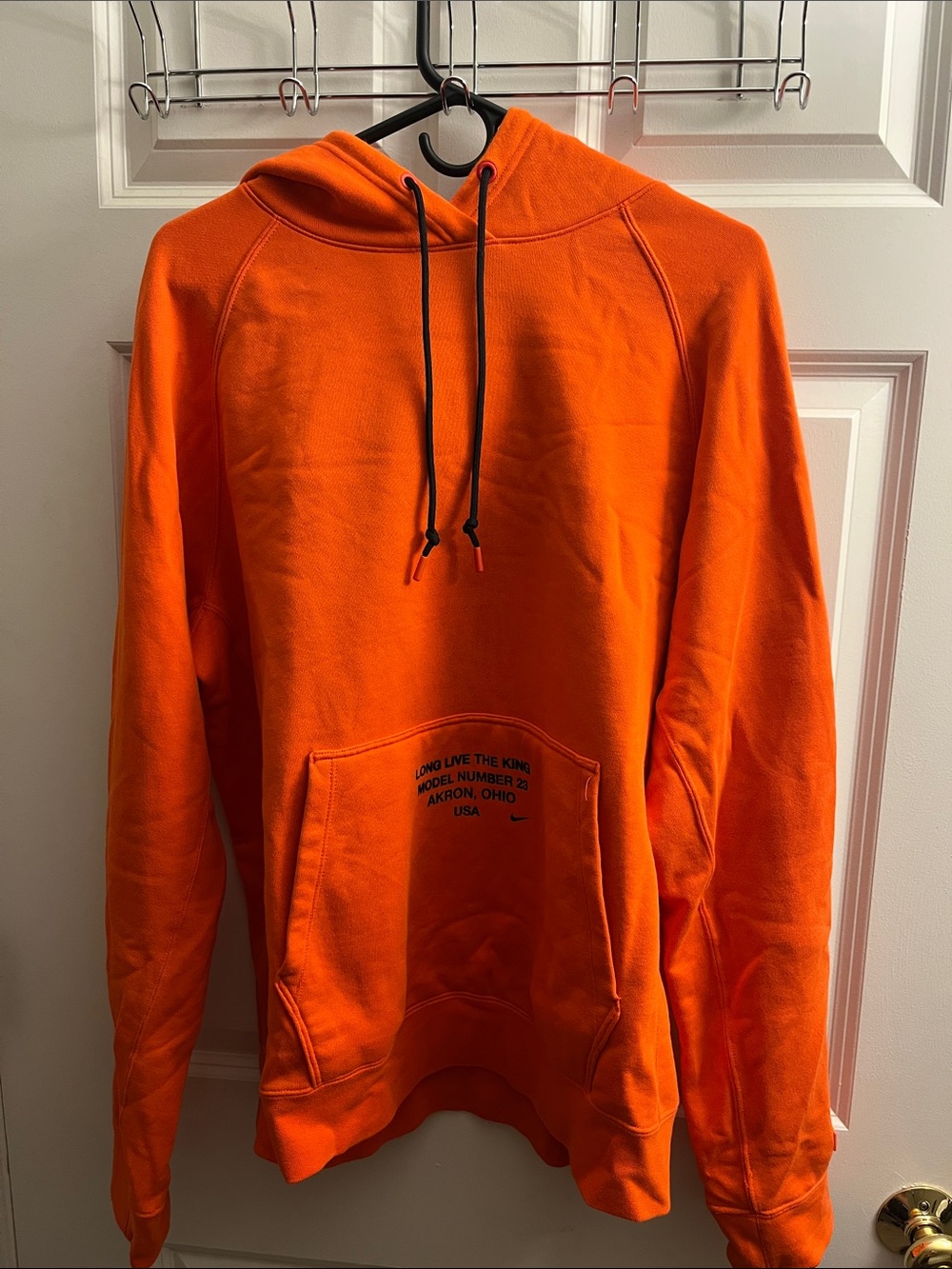 Nike LeBron Orange PO Hoodie sz Large
